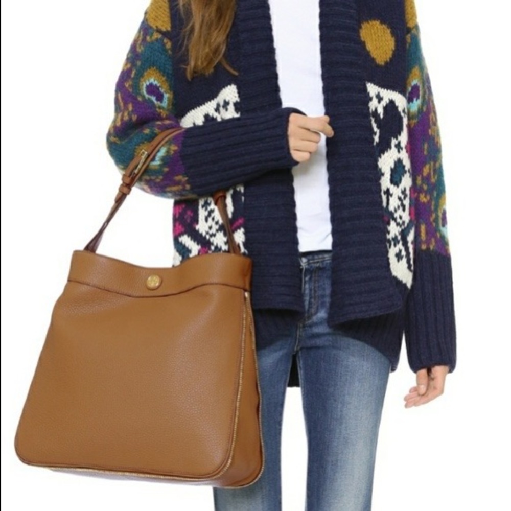 Tory Burch Robinson Pebbled Hobo